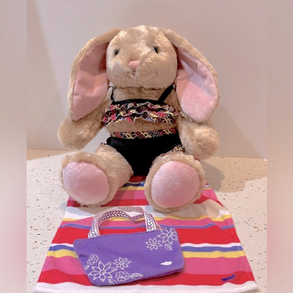 Build-A-Bear Outfit Swimsuit Towel Beach Bag Fashion Set Rabbit‎ NOT Included